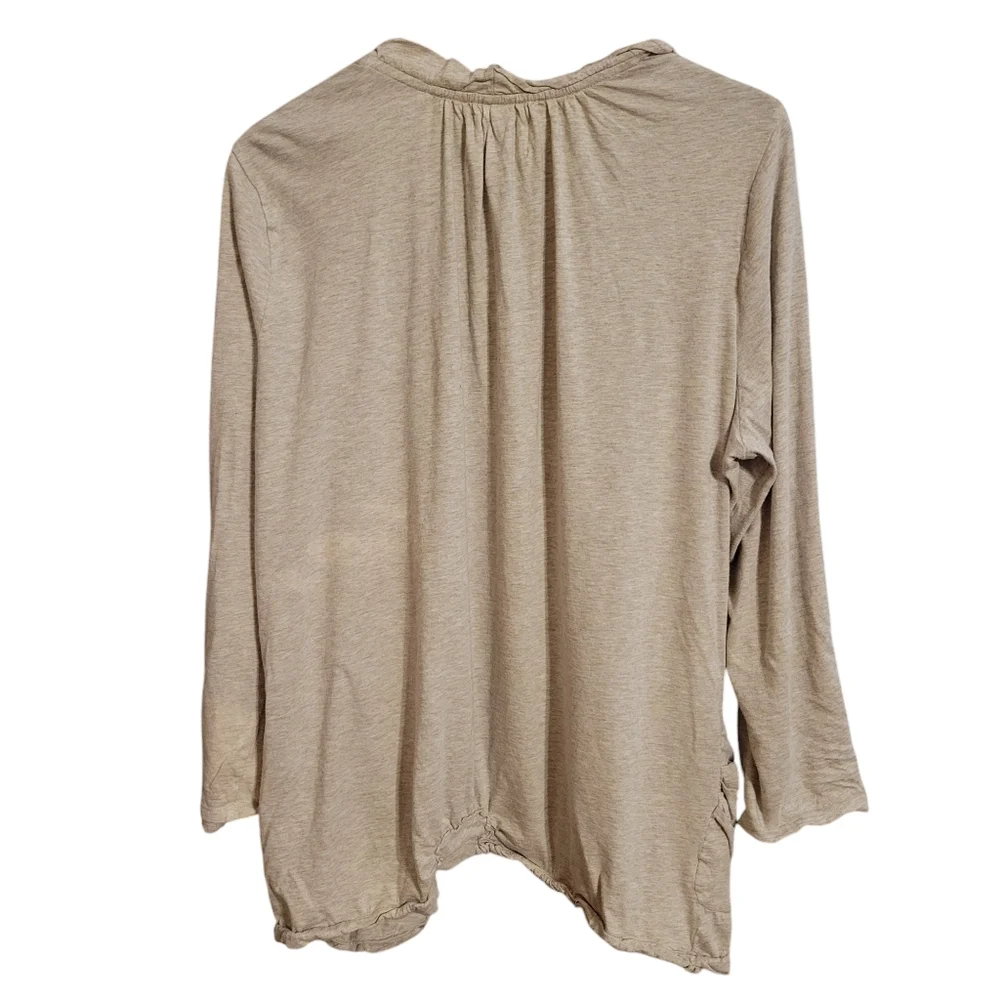 Deletta Anthropologie Ruffle Trim Open Cardigan